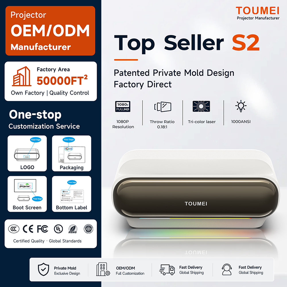 Home Cinema Ultra Short Throw Projector - Proyektor Laser Tiga Warna Ultra Short