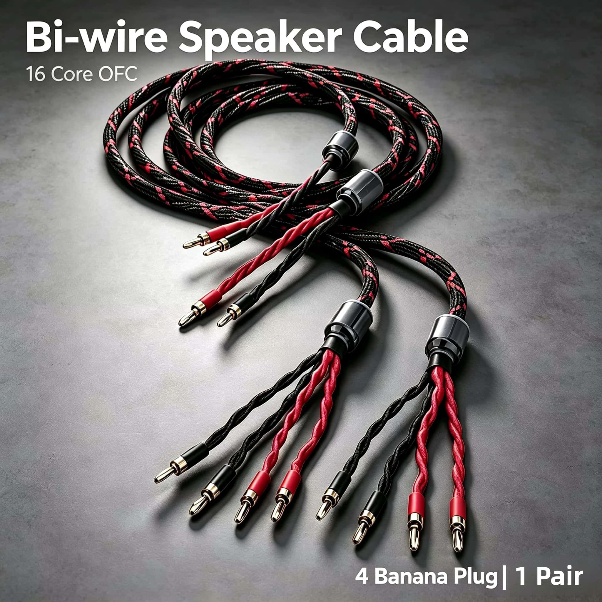 Home Cinema Equipment - 16 Core OFC Bi-Wire Kabel Speaker
