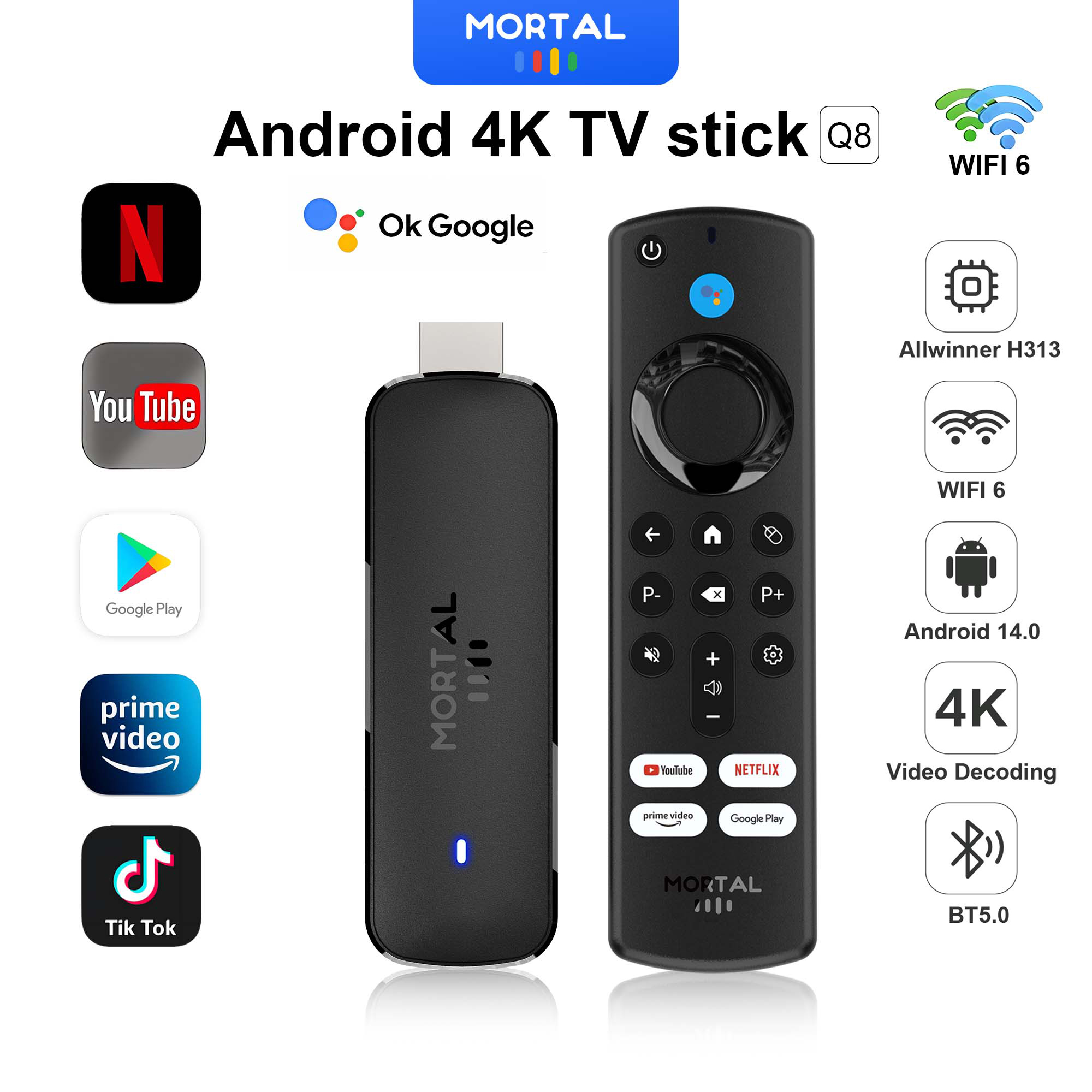 Smart Tv Stick - Android TV Stick Mortal Q8 Versi