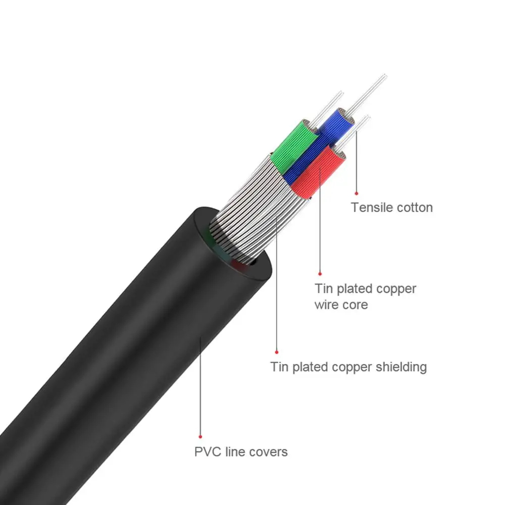 Kabel RCA QGeeM 2RCA ke 3.5mm, - Home Cinema Equipment ulasan dan harga