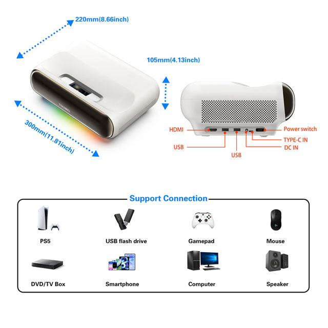 Proyektor Laser Tiga Warna Ult - Home Cinema Ultra Short Throw Projector ulasan dan harga