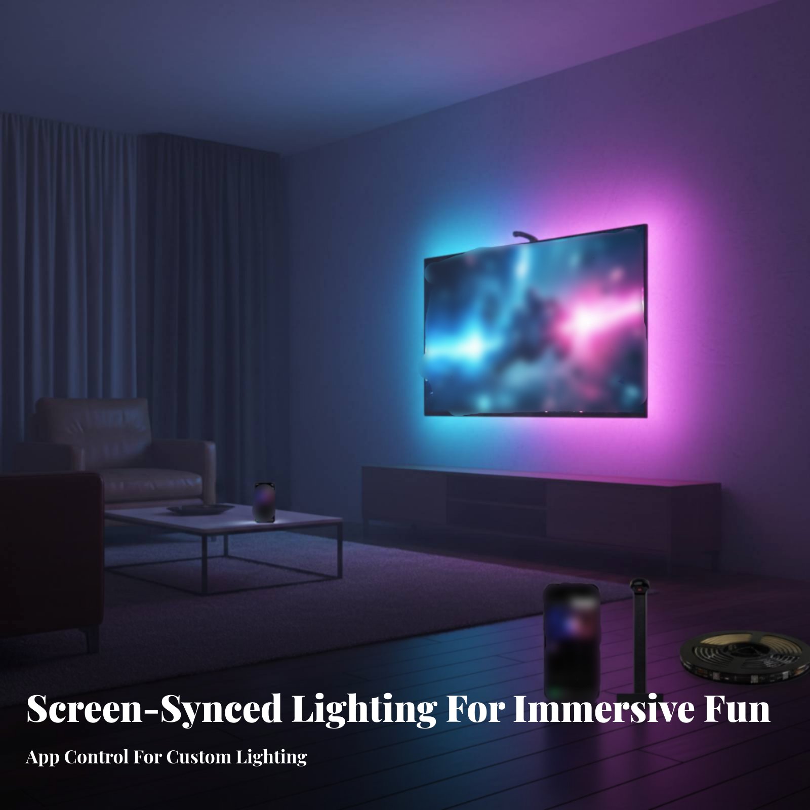 Strip Lampu Sinkronisasi Layar - Ambient Light Strip Tv ulasan dan harga