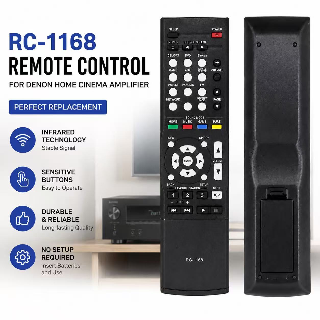 Remote Control RC-1168 BARU un - Home Cinema Denon ulasan dan harga