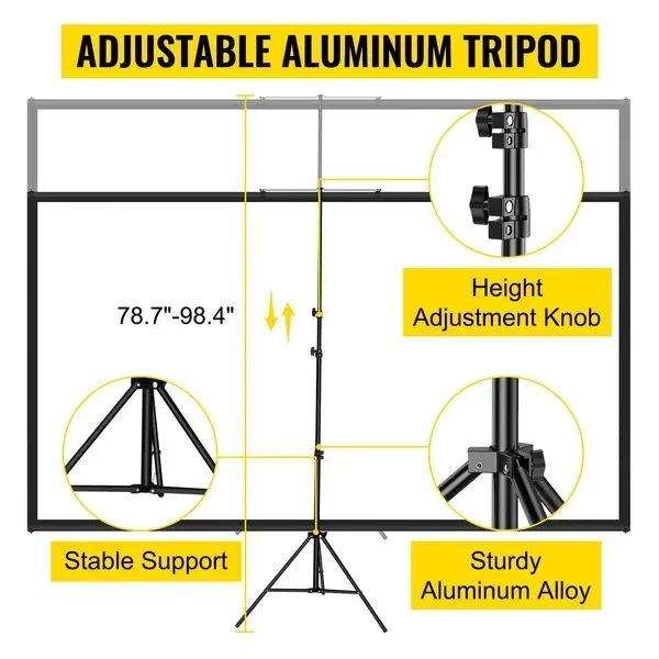 Layar Proyektor Tripod dengan  - Projector Tripod Stand ulasan dan harga