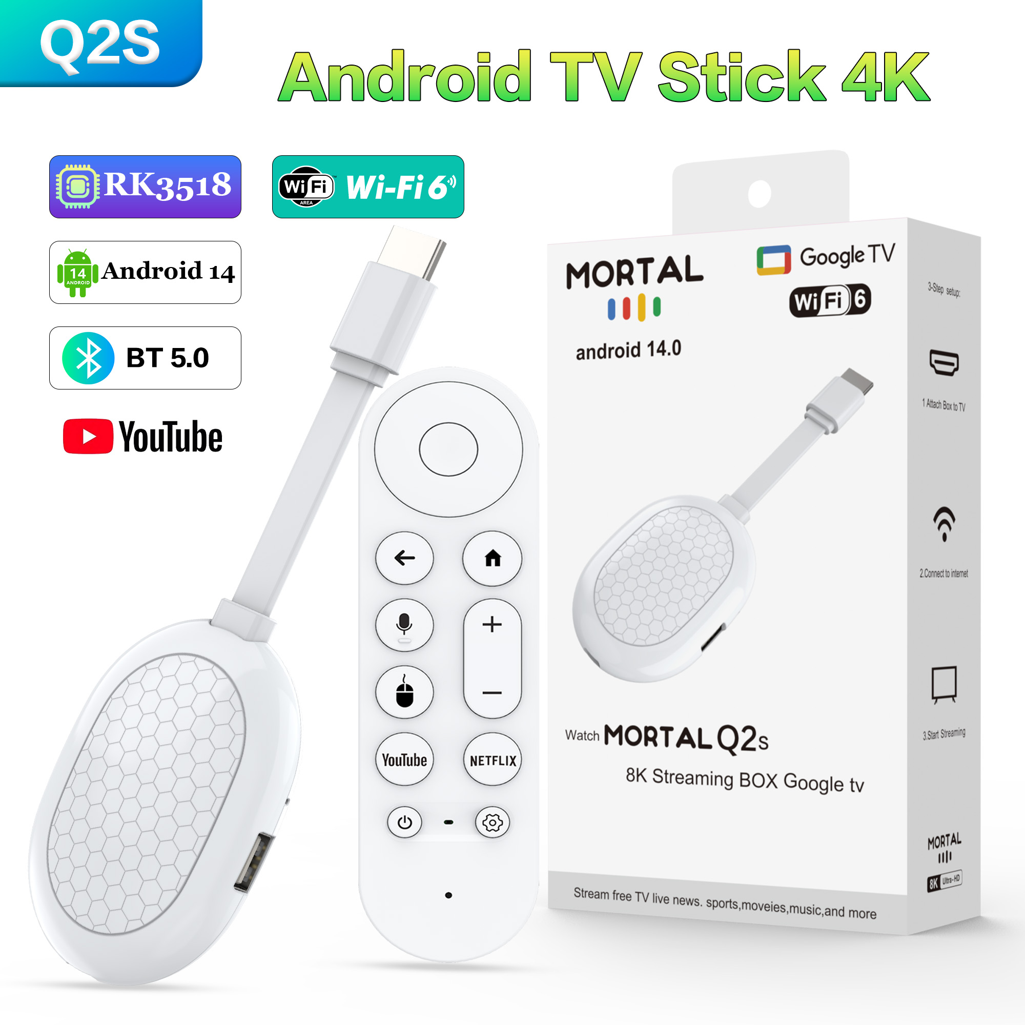 TV Stick Pintar Baru Q2S Andro - Smart Tv Stick ulasan dan harga
