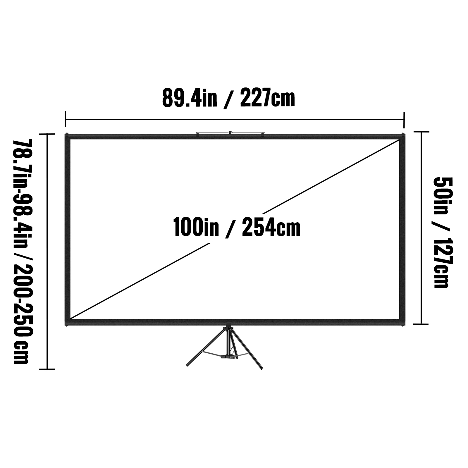 Layar Proyektor Tripod 100 Inc - Projector Tripod Stand ulasan dan harga