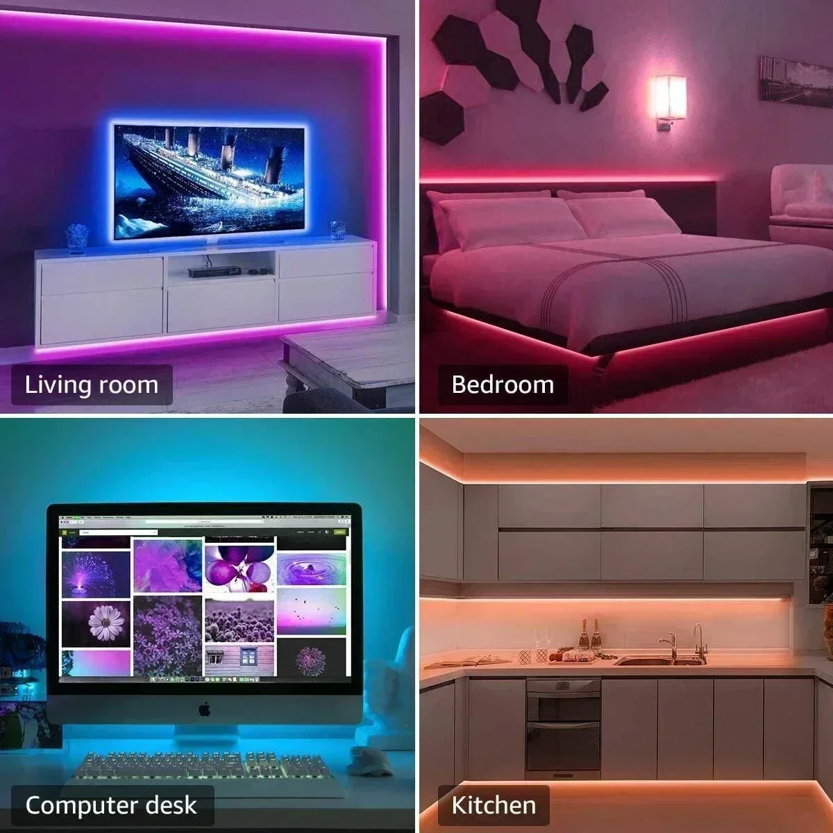 Lampu Strip LED RGB Pintar unt - Ambient Light Strip Tv ulasan dan harga