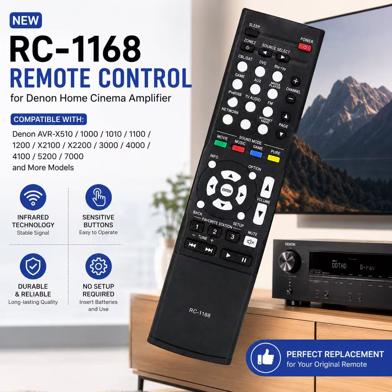 RC‑1168 Remote Controller Peng - Home Cinema Denon ulasan dan harga
