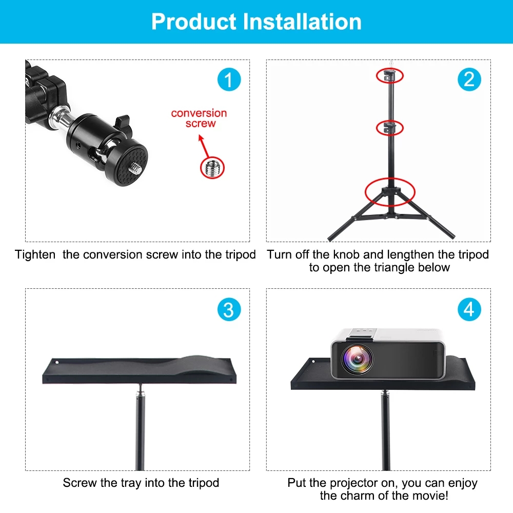 Proyektor Laptop portabel Univ - Projector Tripod Stand ulasan dan harga