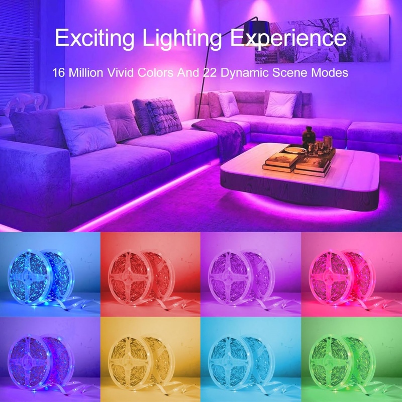 Lampu Strip LED Pintar RGB, Ko - Ambient Light Strip Tv ulasan dan harga