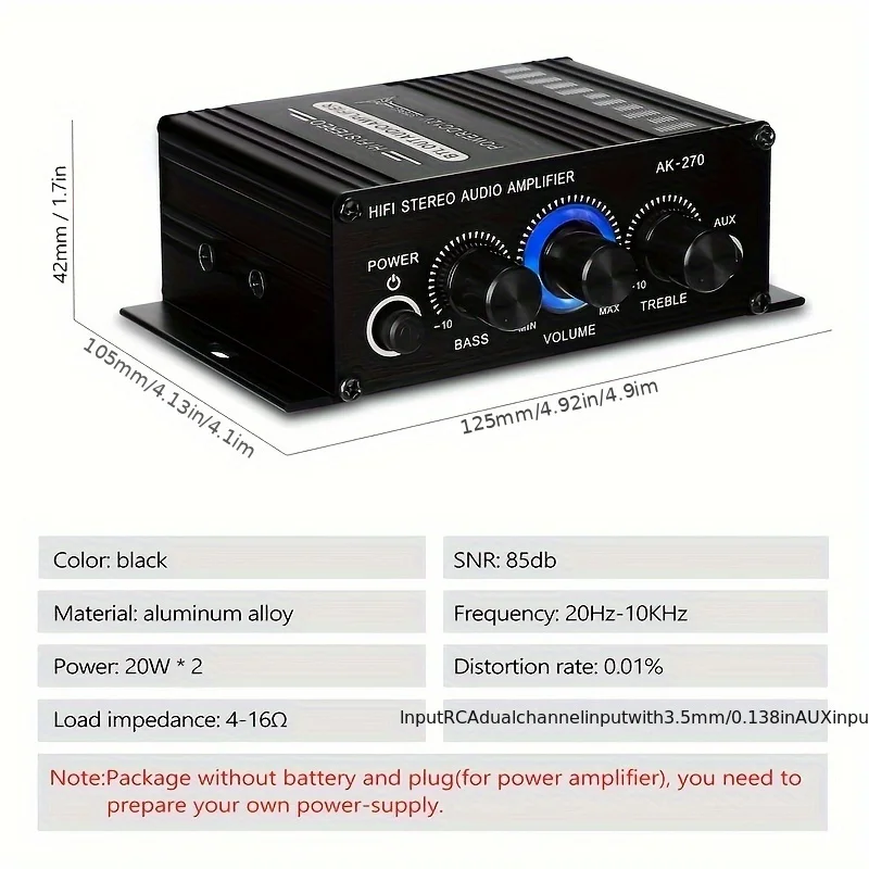 AK-270 400W Amplifier Daya Min - Home Cinema Equipment ulasan dan harga